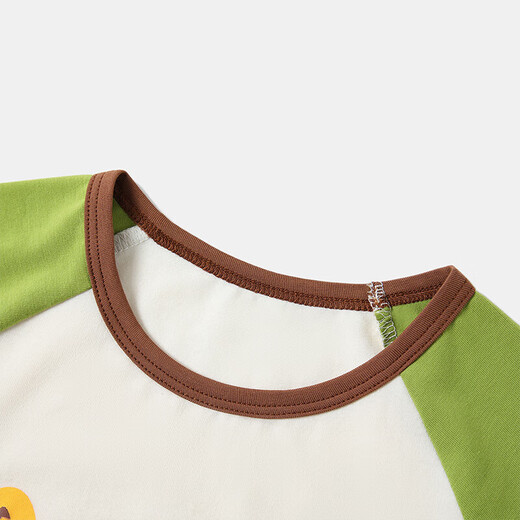 MQDMINI children's clothing children's pajamas girls home clothes summer short-sleeved shorts home clothes baby clothes cute printed green 110