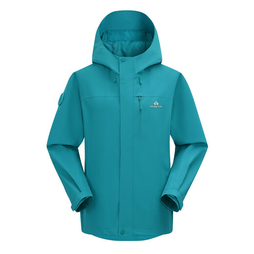 拓路者【青鸟】冲锋衣硬壳女三合一户外防风防水外套登山服情侣透气夹克 鸾青色-单冲无内胆 L