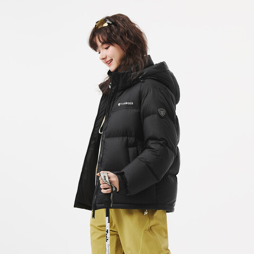 Tambor down jacket for men and women, short removable hood, autumn and winter warm bread coat TE5550370Z Aurora Black 170