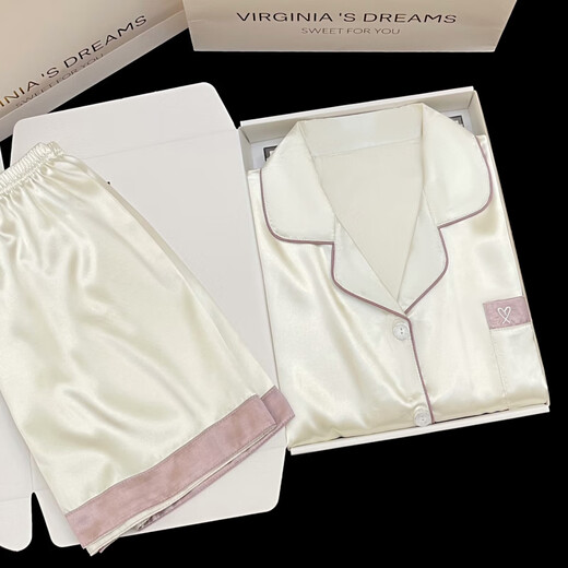 
Yu Zhaolin (YUZHAOLIN) 2024 new ice silk pajamas for women short-sleeved summer thin silk for outdoor wearable home clothing suit spring and summer light yellow #YX-9214 2XL [131-145]Jin[Jin equals 0.5 kg]