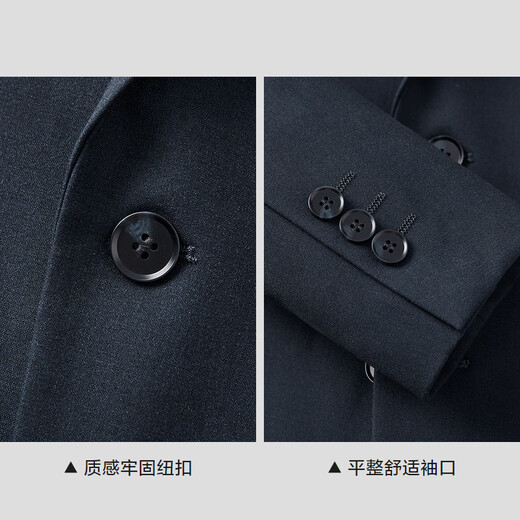 HLA Heilan Home Dress Suit Men's Slim Flat Lapel Business Banquet Suit Men's HTXAD3W015A Blue Gray 15 (suit + trousers) 4XL 185/104B Recommended 170~180Jin Jin equals 0.5 kg