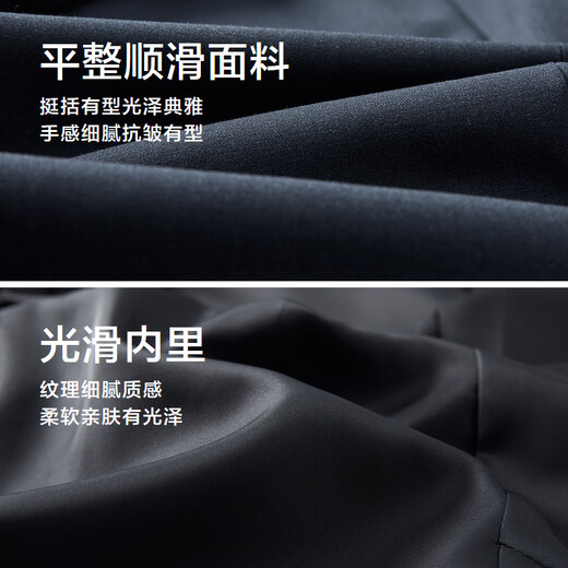 HLA Heilan Home Dress Suit Men's Slim Flat Lapel Business Banquet Suit Men's HTXAD3W015A Blue Gray 15 (suit + trousers) 4XL 185/104B Recommended 170~180Jin Jin equals 0.5 kg
