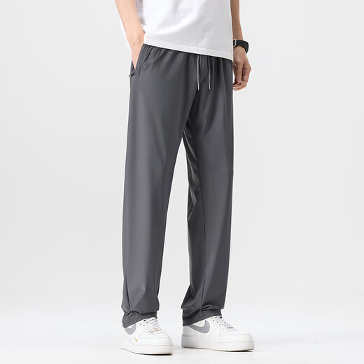 PANTER CARDIN PANTAL PANTAL MENS MENS ULTA-TRA-AMÉRIQUE AMÉRICAIN PANTAGE À DROYAGE À DÉTRÉE MENS MENS MENS MENS SILK ÉLASTIQUE ÉLASTIQUE LEG NOUVEAUX SPORTS 6630 Black L [Recommandé 110-125 Jin [Jin est égal à 0,5 kg]]]