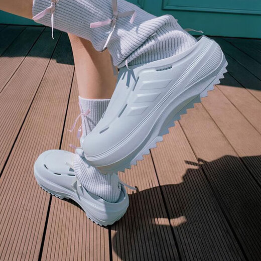 阿迪达斯 （adidas）包头拖鞋男鞋女鞋2025夏季新款波波凉鞋厚底凉拖轻便休闲鞋运动鞋 JR9273浅蓝 36.5