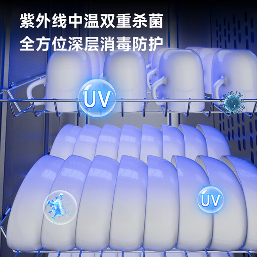 荣事达消毒柜商用家用立式紫外线热风循环消毒碗柜双门大容量立不锈钢碗柜食堂饭店酒店餐厅消毒烘干一体 690升双门【一星级丨热风循环丨旋钮调节】