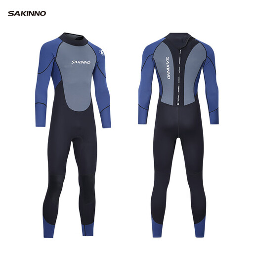 Sharkono men's one-piece wetsuit hot-selling men's warm thickened long-sleeved wetsuit swimming surfing snorkeling winter swimming 3MM (MF302) S