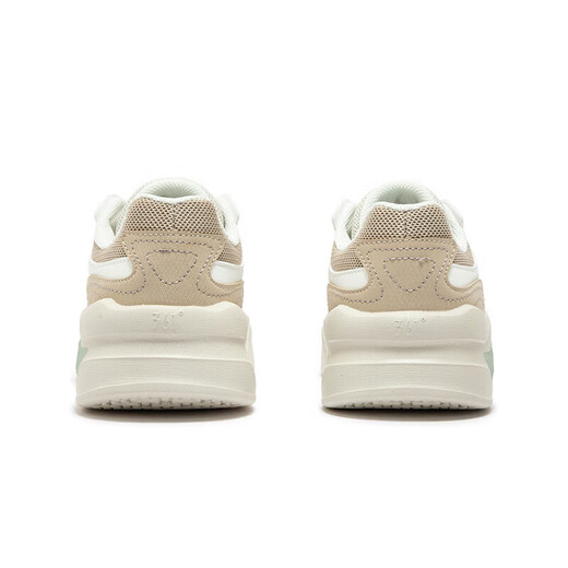 361 Chaussures pour femmes, semelles épaisses Chaussures blanches, chaussures de haut bas pour femmes, Nouvelle maille en maille légère de sports élastiques doux chaussures décontractées 6621 Feather blanc / abricot marron 6621 40