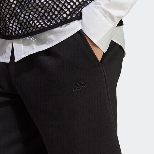 Adidas shorts men's pants summer new style cropped pants running fitness pants training comfortable breathable casual pants sweatpants IC9756/black L