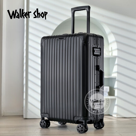 Walker Shop thickened all-aluminum alloy large-capacity 20-inch trolley suitcase business suitcase 28 multi-function boarding suitcase for men rose gold 28 inches (37 karat with a large capacity of about 92 liters)