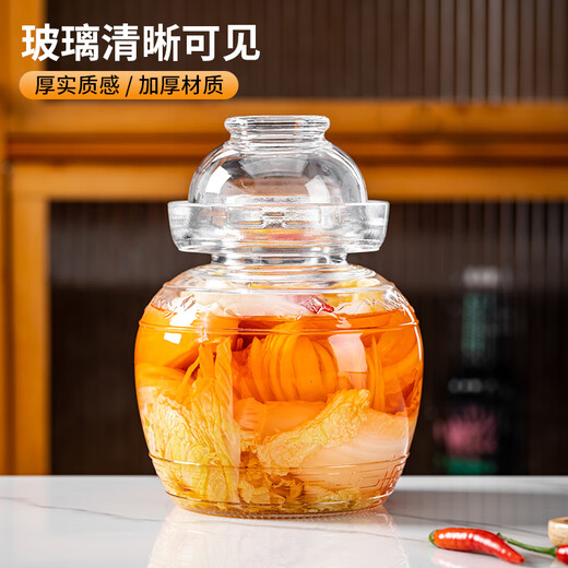 PINYU kimchi jar household glass pickle jar sauerkraut jar large old-fashioned food sealed Sichuan pickle jar