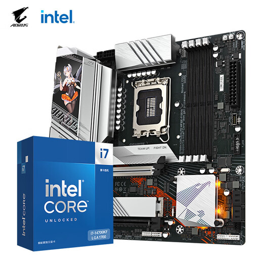 Гигабайт Материнская плата набор процессоров DiAomei B760M aorus elite wifi6e-p gen5+intel core i7-14700kf в коробочном процессоре ЦП-процессор