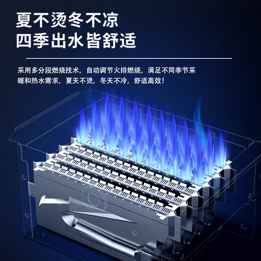 CHIGO balanced gas water heater household gas instantaneous heating type intelligent constant temperature low water pressure start safety anti-leakage 29-year-old brand 12L bathroom installation - four-season temperature sensing gas bottle