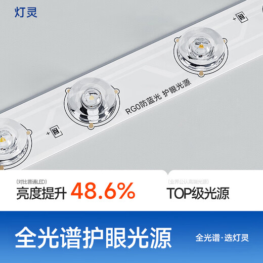 Dengling office restaurant chandelier full spectrum eye protection led flat panel strip light office building supermarket live broadcast room lighting decoration