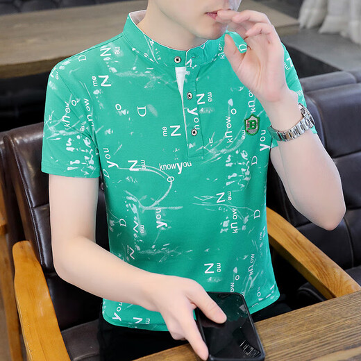 UNI QLO 2025 new summer half-sleeved men's short-sleeved polo shirt T-shirt trend F9215 black M