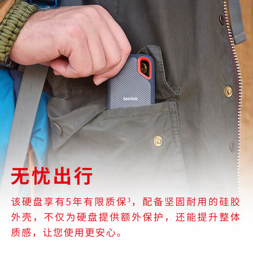 SANDISK MOBILE Solid-State Drive Type-C et USB3.2 Double interface Mac Computer iPad Expansion Disque dur Disque dur à haute vitesse E61 1T Cloud Mohes [Lire 1050 Mo / s]