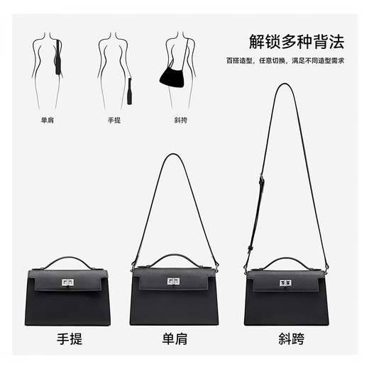 Navigare Italienisch Kleine Segelboot Frauenbeutel Cowide Unterarmtasche Leichte Luxusmarke One-Shoulder Crossbody Tasche Handtasche Urlaubsgeschenk Schwarz