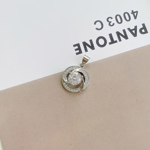 Juke Lao Phoenix Gold Store Platinum Moissanite Single Pendant P950 Platinum Pendant Women's Platinum Necklace Single Pendant Moebius