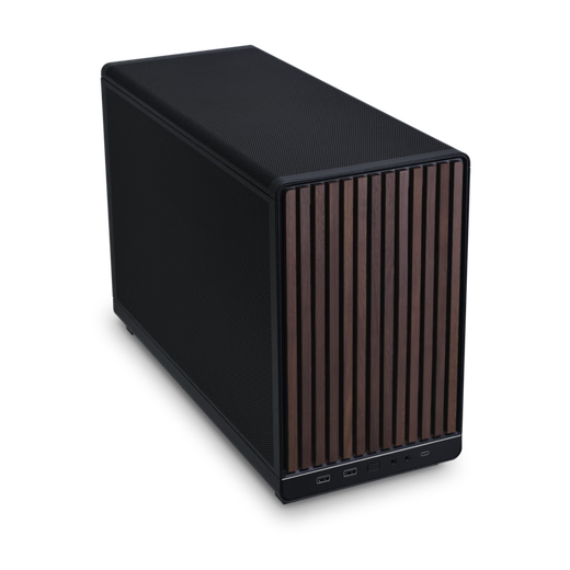 LIANLI A3 case wood version 360 water-cooled desktop mini mini case MATX desktop game e-sports mesh cooling supports 415mm long graphics card Lianli A3 wood grain black