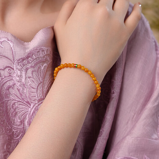 Dara 925 sterling silver beeswax bracelet new Chinese style old wax bracelet 5-6mm about 30 pieces as a Chinese Valentine's Day gift for your girlfriend