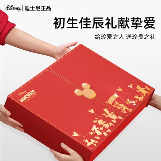 DISNEY Disney Geschenk für Neugeborene, Treffen, Geschenk für Neugeborene, praktische Geschenkbox für Neugeborene, Vollmond-Geschenk, Beißring, Rassel