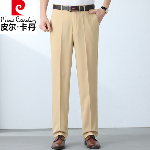 Pierre Cardin Brand Herrenanzug Hosen für Männer Sommer dünn drapiert gerade Maulbeer -Seidenanzug Hosen Geschäfte Casual Work Hose schwarz 9902 Sommer dünn 29 2 Fuß 2 Taille