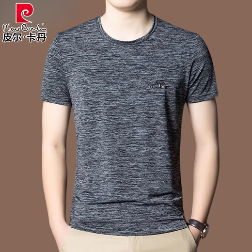 Pierre Cardin Cotton T-Shirt Herren kurzärmelige runde Hals Sommer Dünne Freizeit-Eis-Seiden-T-Shirt Trendy Herren Sommerkleidung 9902 Weiß [neues Produkt] S 165 Empfohlen 100jin [Jin gleich 0,5 kg] -120jin [Jin gleich 0,5 kg]
