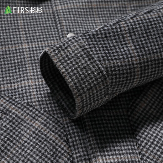 Shanshan sheep wool woolen lapel jacket men's autumn and winter short daddy workwear woolen coat coat