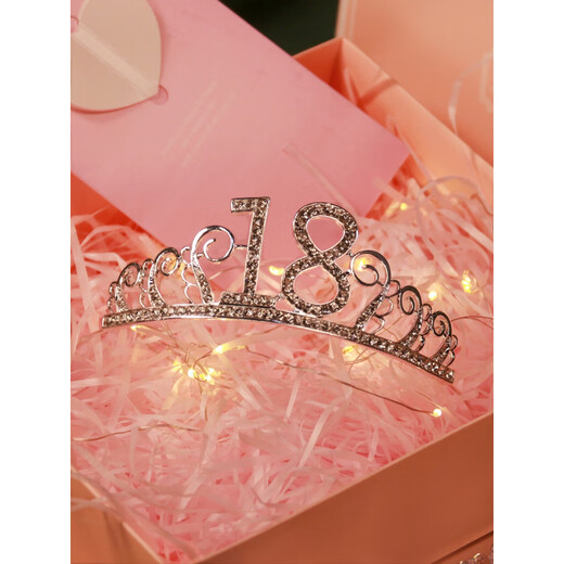 Aitanfang crown headdress birthday 18-year-old best friend gift for girls 18-year-old 18-year-old coming-of-age ceremony female adult ceremony sense small 18-year-old rhinestone crown