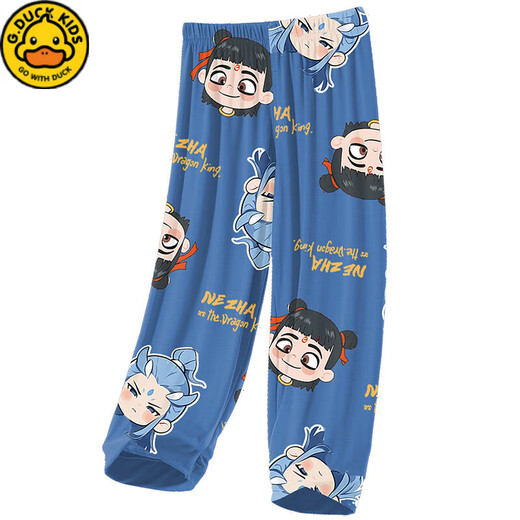 G.DUCKKIDS儿童睡衣小男孩莫代尔薄款夏季男童中大童三件套家居服哪吒春夏天 1M--ST-12347 170 20码(155-160)cm