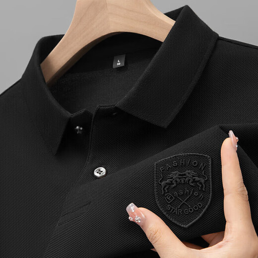 
Goldlion official website Fang Ship Store Flag Official website Summer men's short-sleeved shirt Pure cotton Paul high-end embroidered lapel shirt heavy 9901 style - Khaki M Recommended 90-110Jin [Jin equals 0.5 kg]