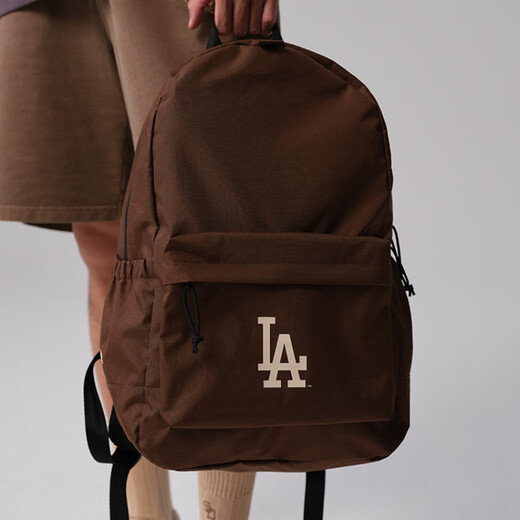 MLBX MLB co-marquée NY Logo Imprimé tendance Basic Casual Fabric Sac à dos Lesbienne Brown