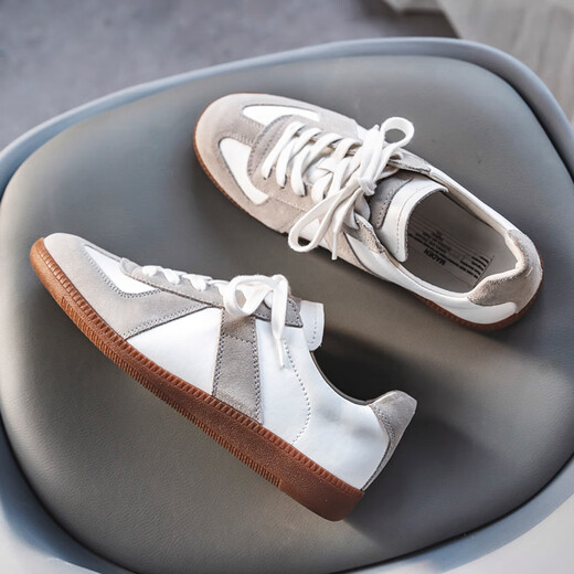 Rankdavid Light Luxury Neue Marke 2025 Herbst Extra-große Größe Herrenschuhe 45 Japanische Skateboardschuhe 46 Sport- und Freizeit-Moral-Trainingschuhe 47 9715 Weiß grau 45