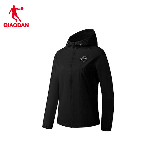 
Jordan Sports Jacket Women's Trench Coat Spring and Autumn Windproof Water-Repellent Hooded Outdoor Jacket Long Sleeve Top Black XS