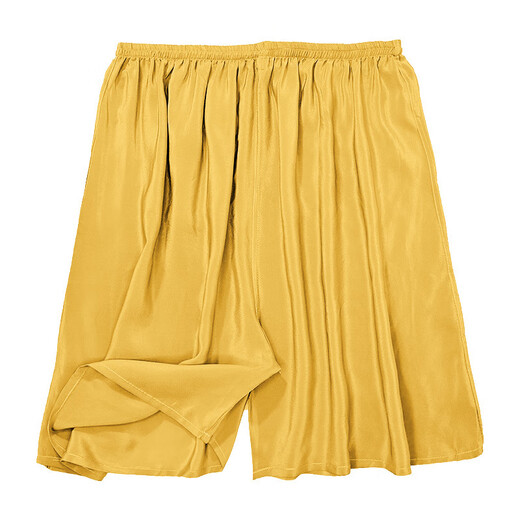 Sulai Sommer Herren Silk Big Shorts Beach Hosen Freizeitheim Pyjamas Hosen Mulberry Seide Loose Plus-Size-Shorts Fluoreszenzgrün 13977 Doppelkrepp 130-185jin [Jin gleich 0,5 kg] Alle Größe