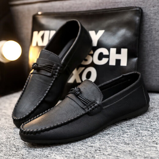 
Yierkang picks up the spring breathable versatile and comfortable casual leather shoes British trendy men's shoes 2025 non-slip one foot D826 brown 39