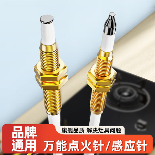Estufa de gas aguja de encendido universal Dispositivo de encendido de gas natural Aguja de inducción estufa de gas horno de vatti jefe y otros accesorios [versión general] aguja de encendido + aguja de inducción (1 set)