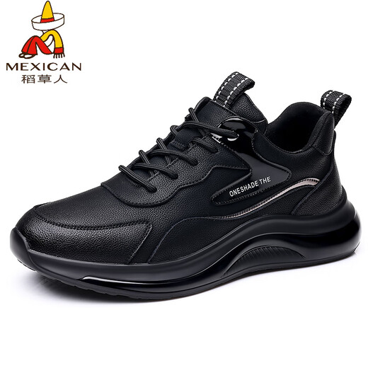 Scarecrow (mexikanisch) 2025 Frühling, Sommer und Herbst Neue Männer mit atmungsaktivem, weichem Sport und lässige, vielseitige tägliche Schuhe Beliebte Wear-Resistant Herrenschuhe 9901 Black 39