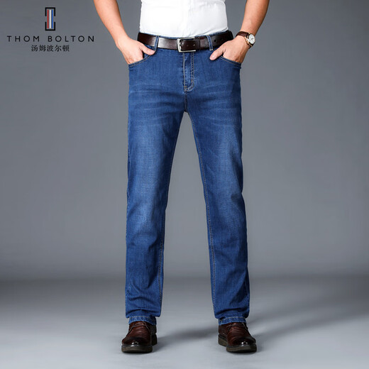 
Tom Bolton men's loose straight jeans 2025 new spring and autumn large size casual versatile men's mid-high waist trousers summer [main recommendation] 687 blue 36 sizes (recommended 165-175Jin [Jin equals 0.5 kg])