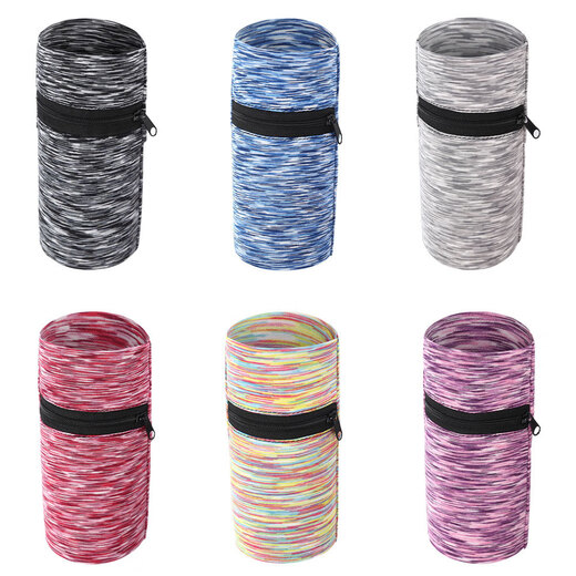 YWZR Sports Wristband Zipper Wrist Bag Outdoor Cycling Running Travel Yoga Arm Bag Coin Key Mobile Phone Bag Sapphire Blue Zipper Wristband One Size