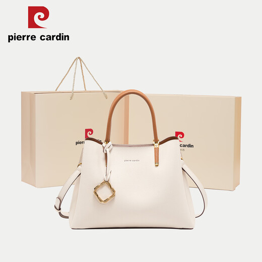 Pierre Cardin Light Luxury Pendlertasche 2025 Neue Mode vielseitige Kapazität Einfacher trendiger One-Shoulder Crossbody Damenbeutel Beige