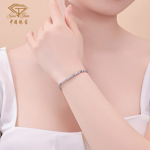Chinese jewelry cat's eye bouncy bead platinum bracelet PT950 platinum bracelet jewelry Chinese Valentine's Day birthday gift for girlfriend Cat's eye bouncy bead bracelet gold weight about 8.1g