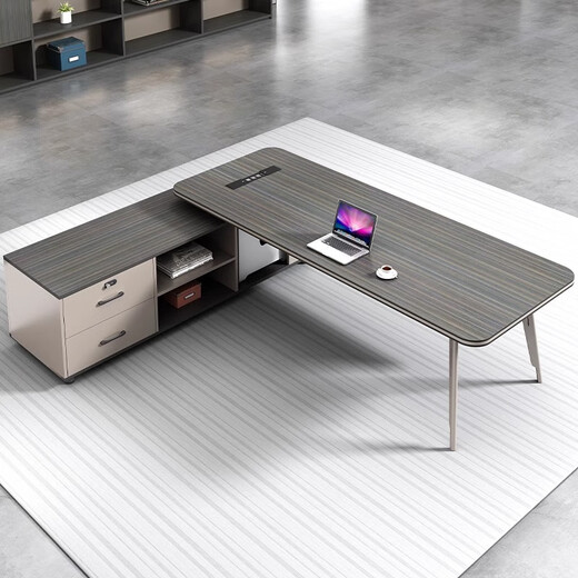 Xinjing Light Luxury Boss Desk Office Desk and Chair Combination Office Single Executive Desk President Manager Supervisor Desk 1.6 Meters