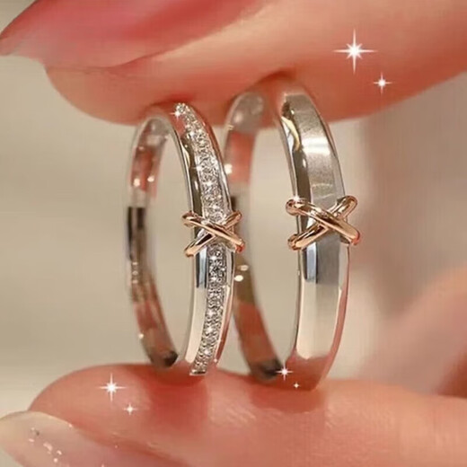 DR ring, diamond ring, couple ring, a pair of men and women, customizable engraved ring, trendy Valentine's Day gift for girlfriend, eternal knot, single ring for women, shoot, please note the style when placing an order