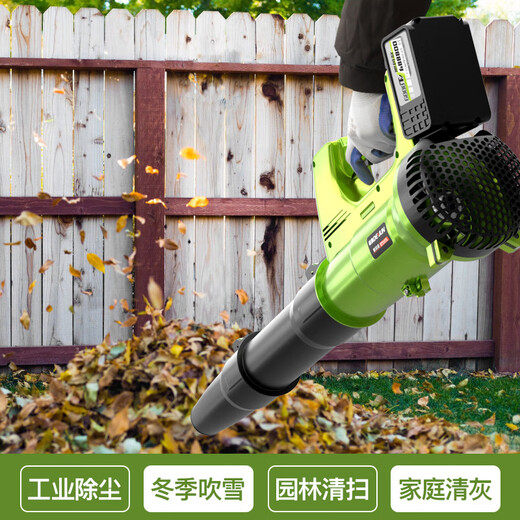 鼓风机大功率工业除尘器吹灰机强力落叶充电吹雪神器机车载吹风机 DY-充电暴风吹风机3888TV两电一