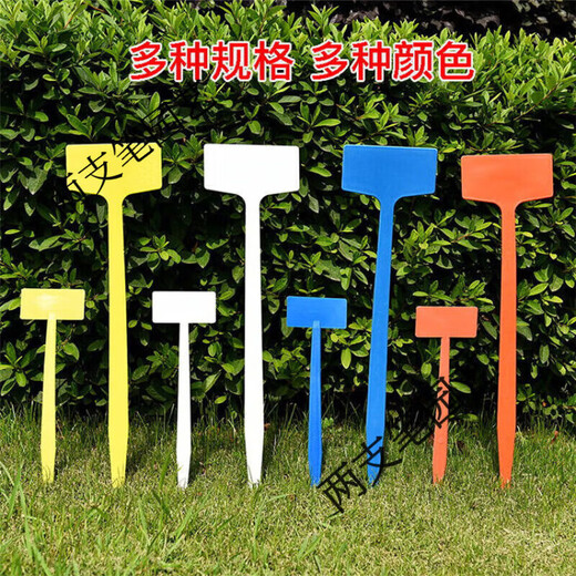 Large plastic gardening label for flowers and plants, gardening custom signage, integrated 60cm label, 30 bevels, 30x9x4.5, 10 pieces, white