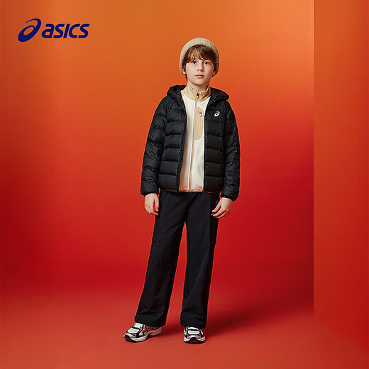 Vêtements pour enfants Asics 25 ans d'hiver Veste de chauffage léger à trois à trois tireurs pour enfants [Charge élevée] Propre noire 1000-Duck Down 175 Farming 117,3g