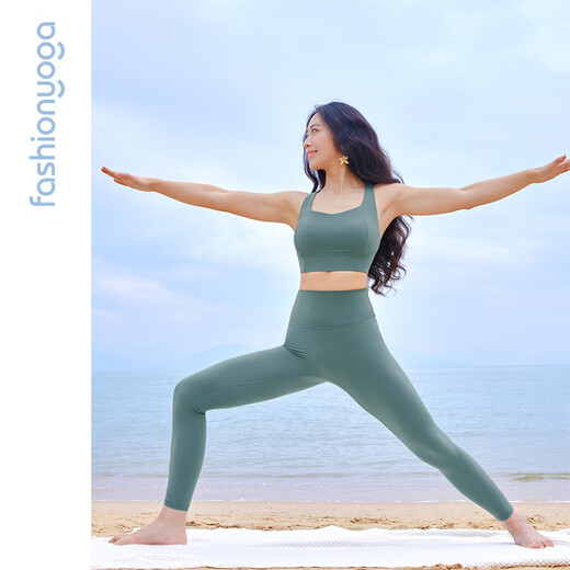 
Common sage yoga elegant cross beautiful back one cup BRA zero sense sports fitness breathable lingerie women's top FY14110 Bassen green M