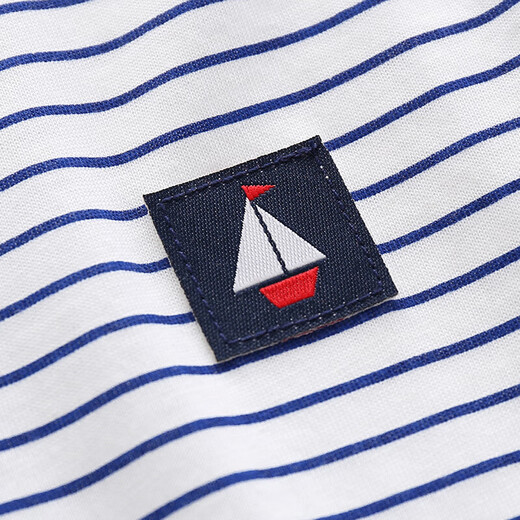 Baby summer ultra-thin pure cotton jumpsuit for men and women, baby crawling clothes, home clothes, thin clothes, baby clothes, Category A, boat + stripes (thin style) two-pack 80cm 16-22Jin Jin is equal to 0.5 kg