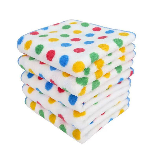 Special thickened dishwashing cloth for kitchen, coral velvet rag artifact for household cleaning, 3 pieces (25*25) polka dot rags