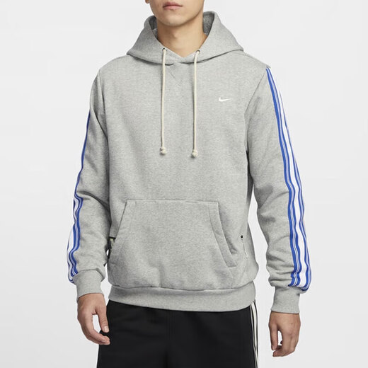 耐克（NIKE）官方卫衣男装上衣春季新款CNY龙年限定加绒休闲运动服连帽套头衫 HJ3882-063调色暗灰/淡象牙白 XL